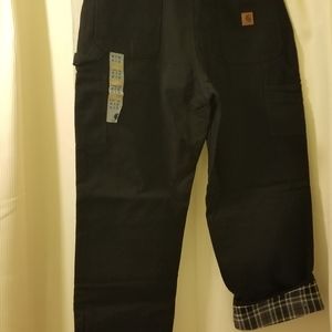 Mens black flannel lined jeans